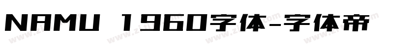 NAMU 1960字体字体转换